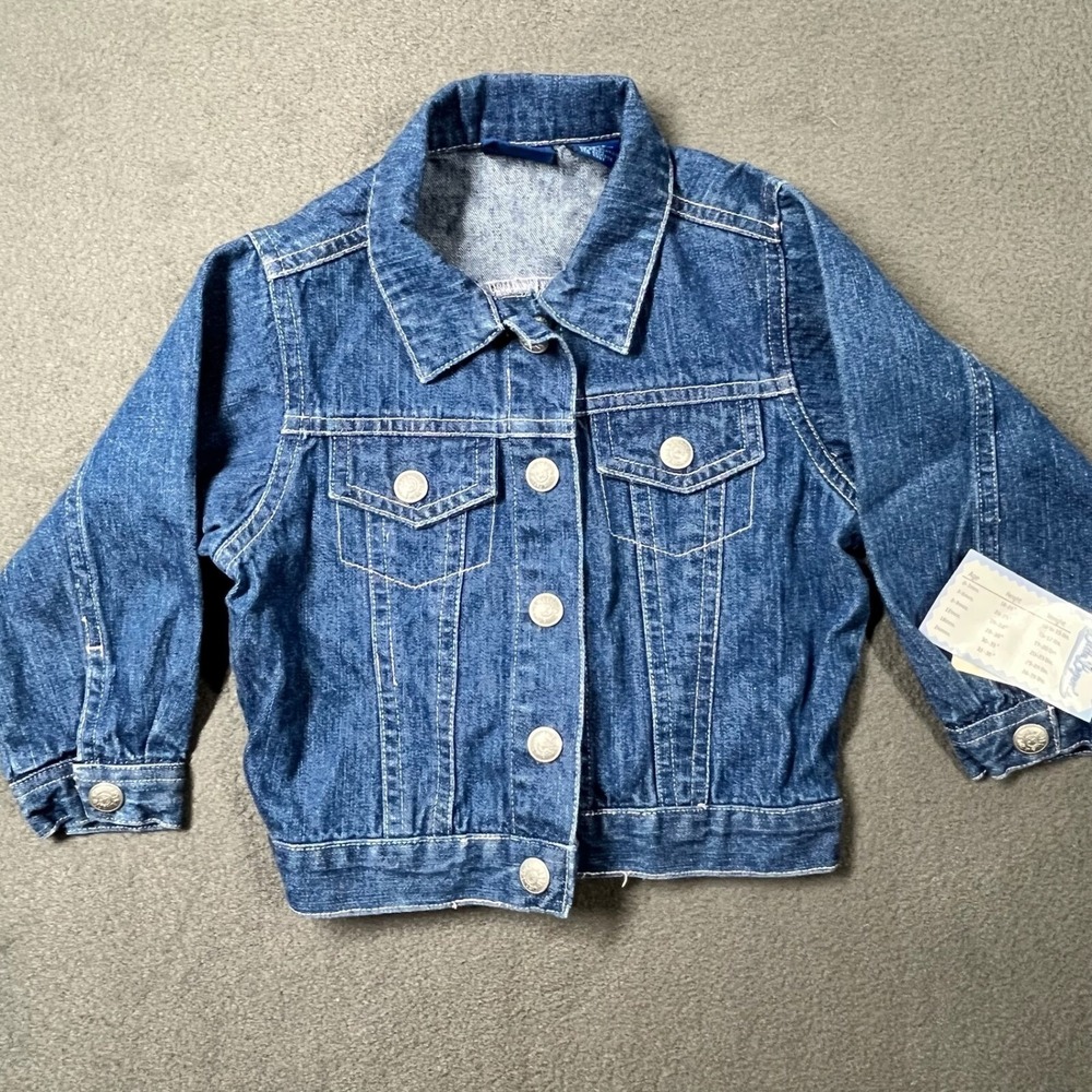 NWT Little Legends Baby Denim Trucker Jacket 100%‎ Cotton Blue 18 Months Classic